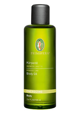 Primavera Ginger Lime Body Oil 100ml - Click Image to Close